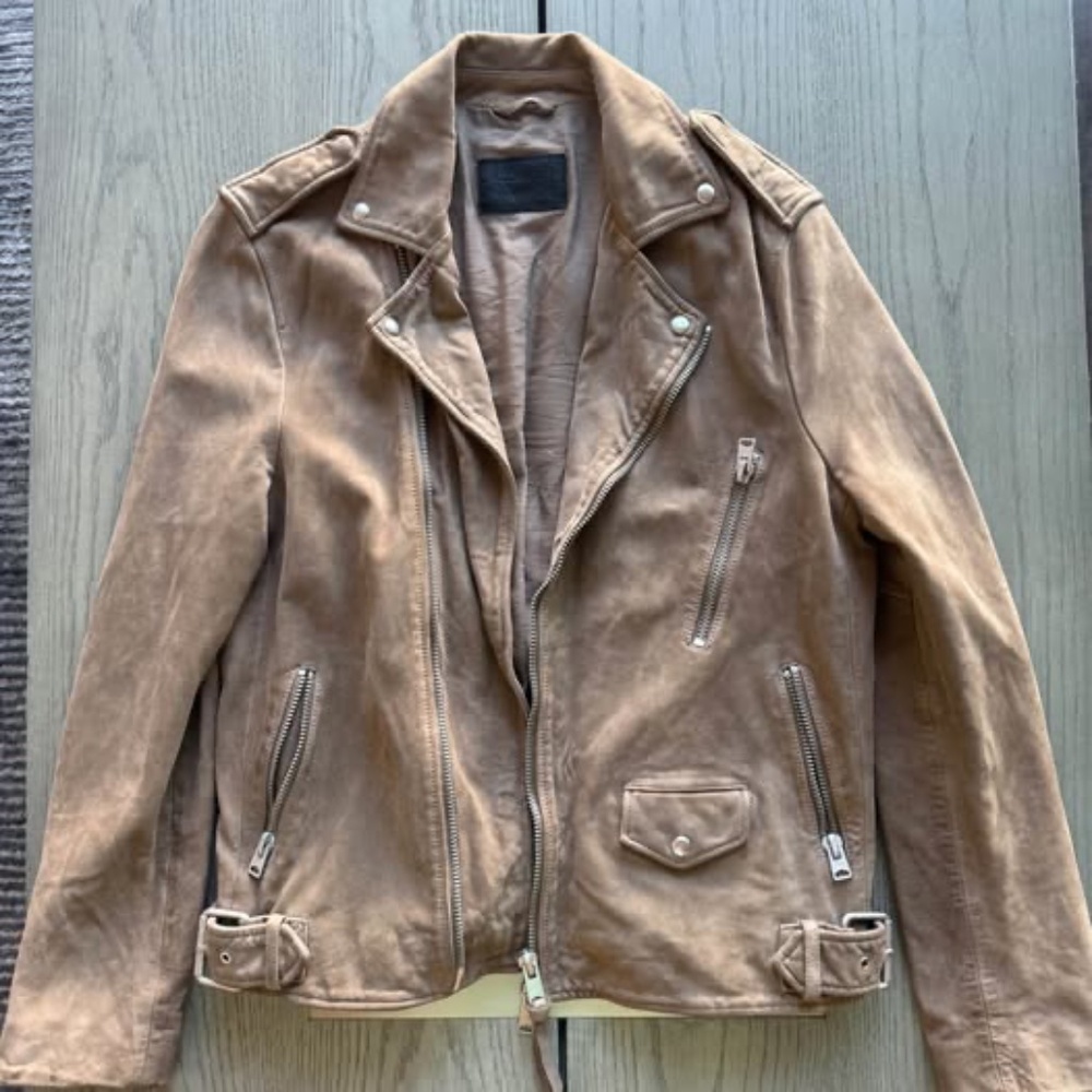 Mens Medium Suede All Saints Jacket